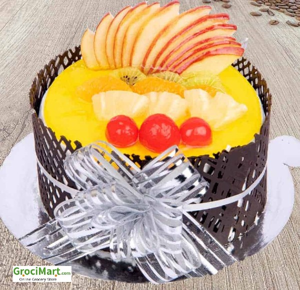 Whole Wheat Mango Cake - Egg less, Butter less - Cooking with Smile